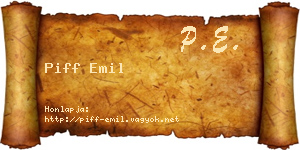 Piff Emil névjegykártya